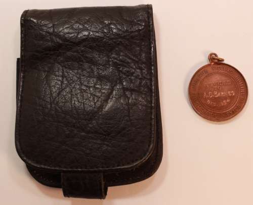 Vintage Royal Life Saving Society Bronze 1934 Medal in Leather Pouch