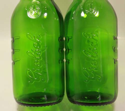Two Grolsch Porcelain Swing Top Glass Bottles 450m