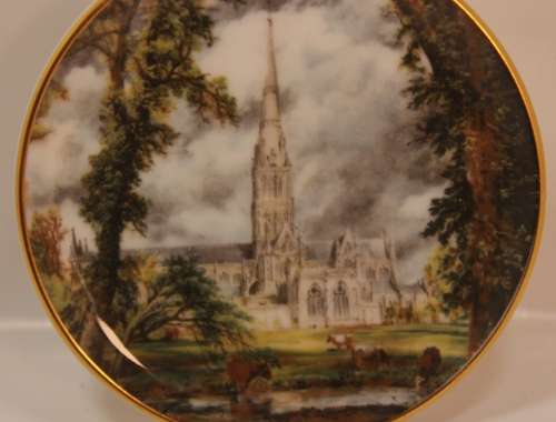 Salisbury Cathedral Miniature Decorative Display Plate by Coalport.