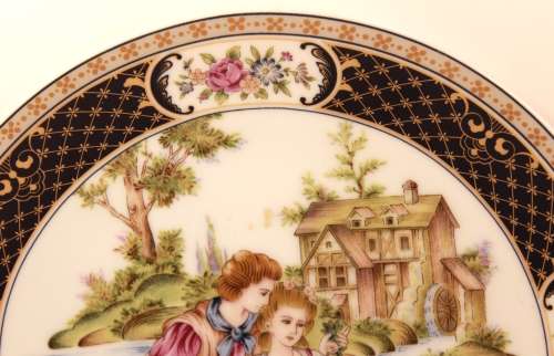 Water Mill and Lovers Decorative Wall Plate by BWA Japan