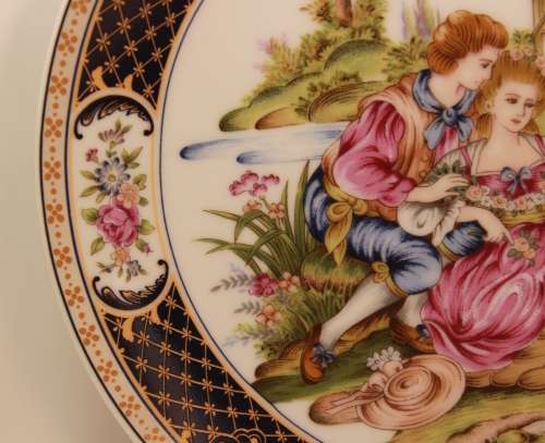 Water Mill and Lovers Decorative Wall Plate by BWA Japan