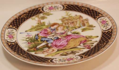 Water Mill and Lovers Decorative Wall Plate by BWA Japan
