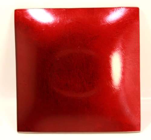 Red Bud Vase with Red Underplate Glassware