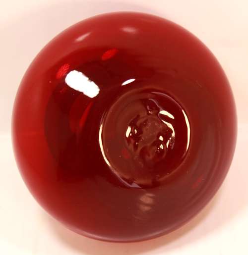 Red Bud Vase with Red Underplate Glassware