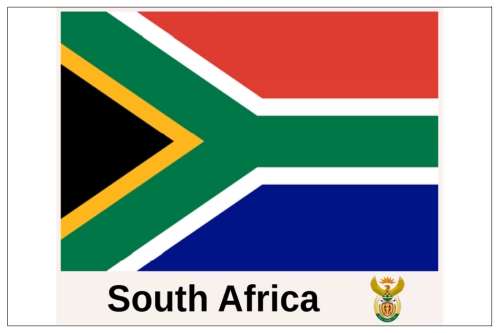 South Africa Flag & Coat Of Arms Digital Download Stock Image