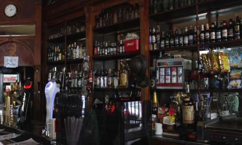 `Stocked Shelves City Bar at Night` Original Digital Download Stock Photo