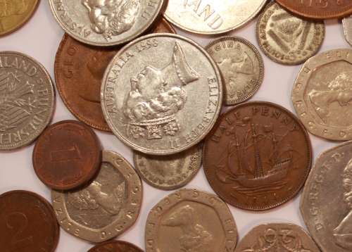 `Currency: Random Coins` Original Digital Download Stock Photo
