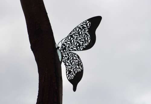 `Butterfly Sculpture in Profile` Original Digital Download Stock Photo