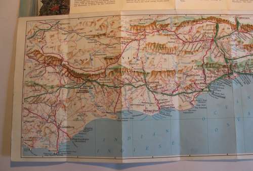 Two Vintage Folded AA Road Maps, Garden Route 1995 and The Garden Route 1972