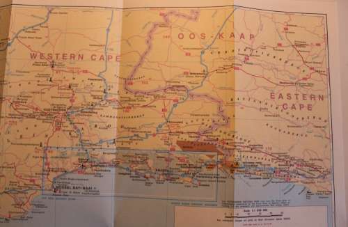 Two Vintage Folded AA Road Maps, Garden Route 1995 and The Garden Route 1972