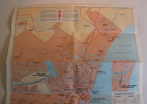 Three Vintage Folded AA Road Maps Durban to EL/PE 1993, Beaufort West to PE, 1995, Port Elizabeth 97