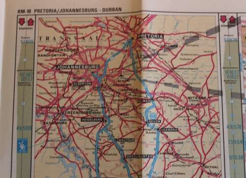 3 x Vintage Folded AA Maps Kimberley-Maseru/Durban `91, PTA/JNB-Durban `92, Durban-EL/PE `91