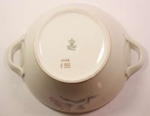 Alka Kunst Bavaria 3836 White Porcelain Tureen with Lid & Handles