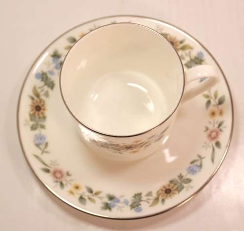 Pair of Royal Doulton `Pastorale` H.5002 Bone China Demitasse Cup and Saucer