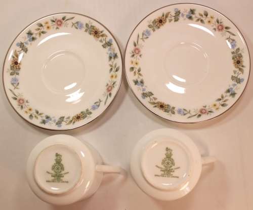 Pair of Royal Doulton `Pastorale` H.5002 Bone China Demitasse Cup and Saucer