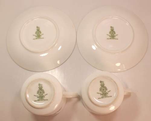 Pair of Royal Doulton `Pastorale` H.5002 Bone China Demitasse Cup and Saucer