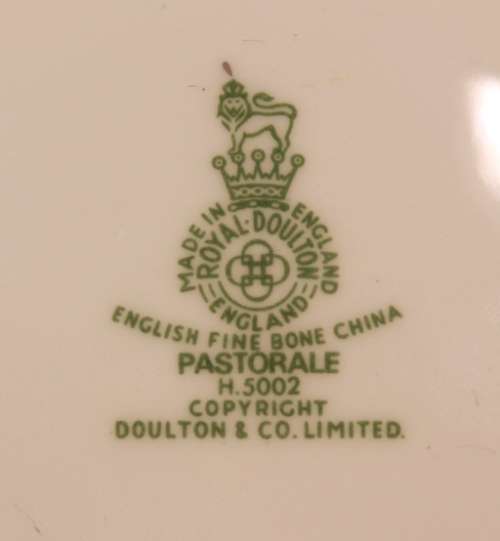 Pair of Royal Doulton `Pastorale` H.5002 Bone China Demitasse Cup and Saucer
