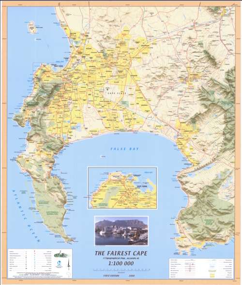 Fairest Cape Map of Cape Peninsula 2000 Printed Map