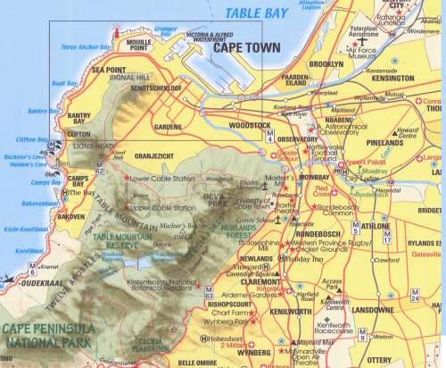Fairest Cape Map of Cape Peninsula 2000 Printed Map