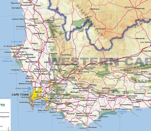 South Africa Provincial Political and Physical Wall Map Centenary Edition 2020 Digital Download
