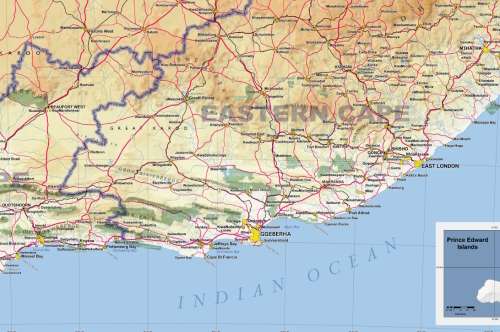 South Africa Provincial Political and Physical Wall Map Centenary Edition 2020 Digital Download