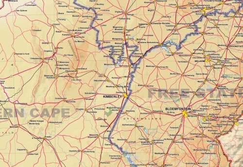 South Africa Provincial Political and Physical Wall Map Centenary Edition 2020 Digital Download