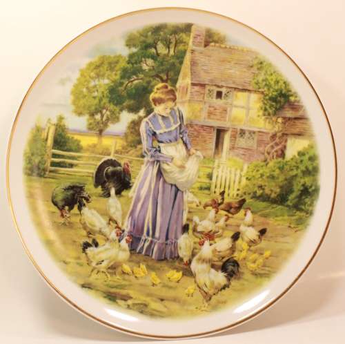 Royal Doulton `Life On The Farm - Feeding The Chickens` Fine Bone China Plate