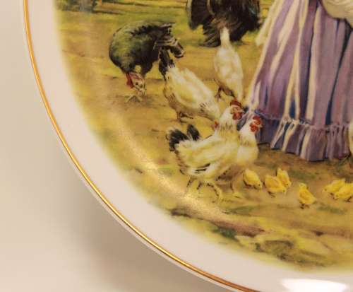 Royal Doulton `Life On The Farm - Feeding The Chickens` Fine Bone China Plate