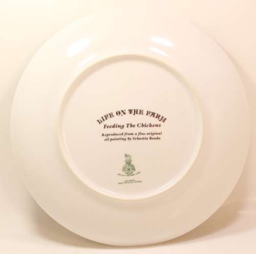 Royal Doulton `Life On The Farm - Feeding The Chickens` Fine Bone China Plate