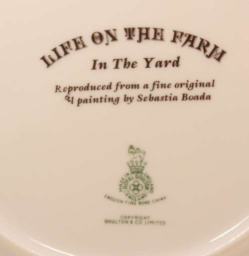 Royal Doulton `Life On The Farm - In The Yard` Fine Bone China Plate