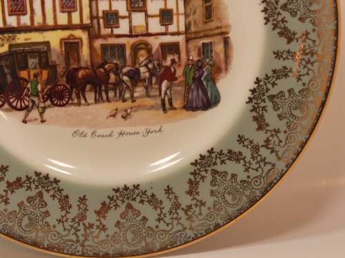 Vintage Liverpool Rd Pottery `Old Coach House - York` Porcelain Plate