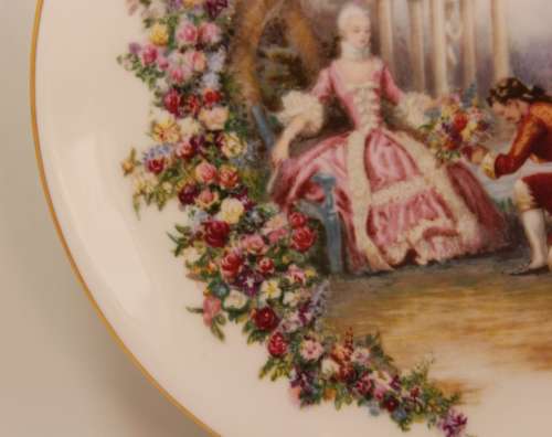 Vintage Royal Doulton `Offering Flowers` Bone China Plate