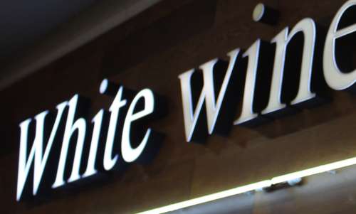 `White Wine In Stock Neon Sign` Original Digital Download Stock Photo