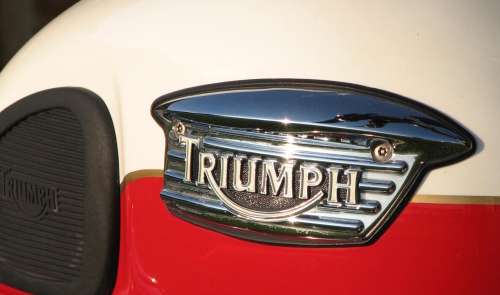 `Triumph Badging On Triumph Scrambler 900 Fuel Tank `Original Digital Download Stock Photo