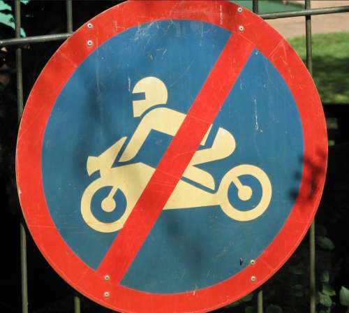 `No Motorbikes Allowed Sign` Original Digital Download Stock Photo