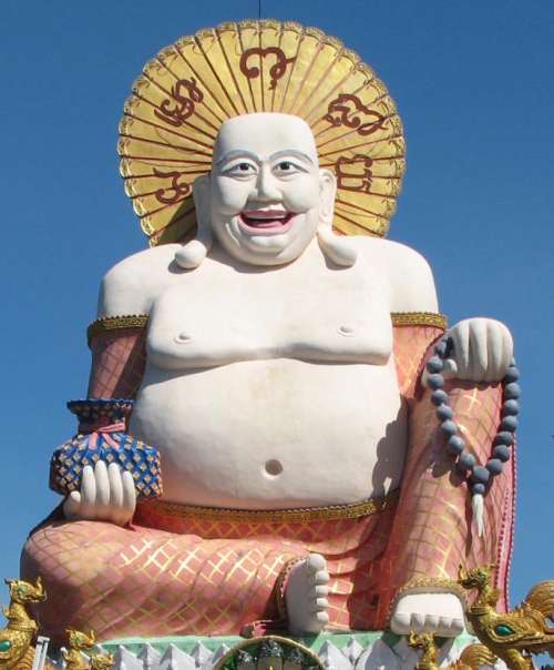 `Wat Plai Laem Temple, Laughing Buddha of Wealth, Koh Samui` Original Digital Download Stock Photo