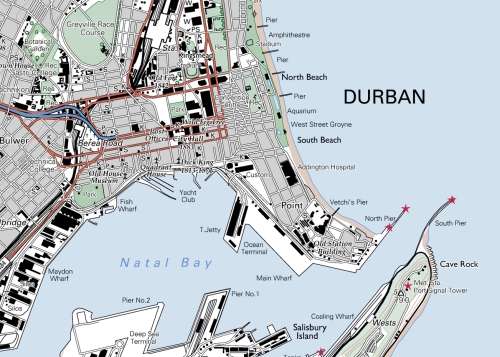1:50 000 Topographical Map of Cape Town 3318CD Poster Print