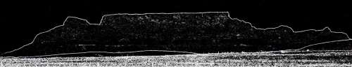 `Table Mountain - Abstract Edges Mono` Original Digital Download Stock Photo