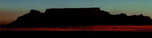 `Table Mountain Dusk Outline` Original Digital Download Stock Photo
