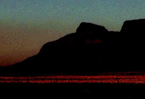 `Table Mountain Dusk Outline` Original Digital Download Stock Photo
