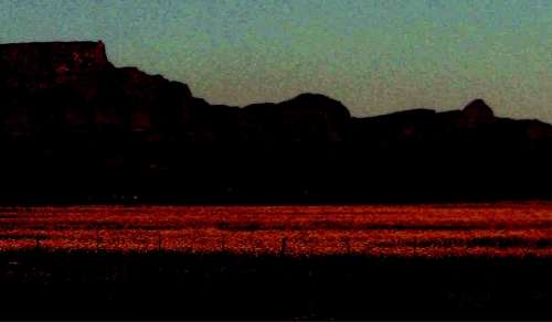 `Table Mountain Dusk Outline` Original Digital Download Stock Photo