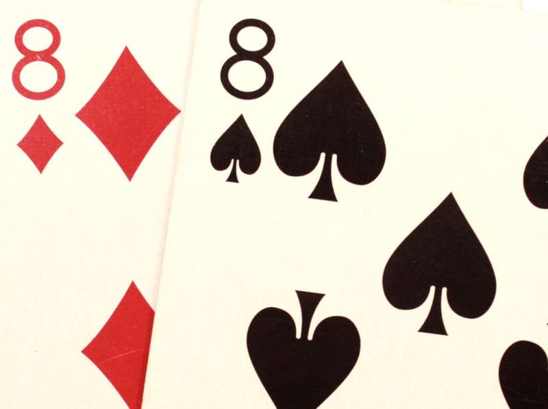 `Playing Cards: Trips, Three Of a Kind, Three Eights` Original Digital Download Stock Photo