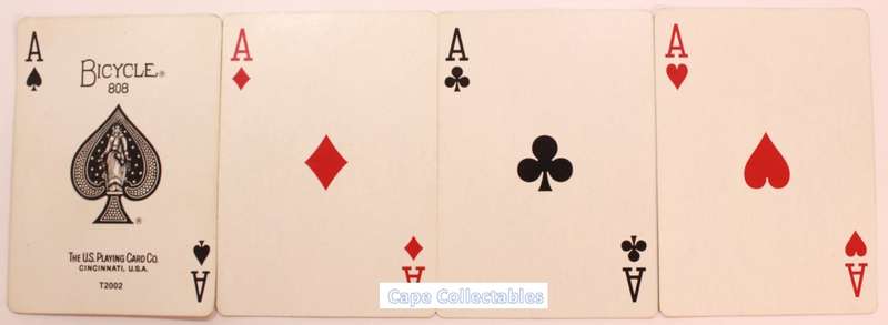 `Playing Cards: Bicycle 808, US Playing Card Co, Four Aces` Original Digital Download Stock Photo