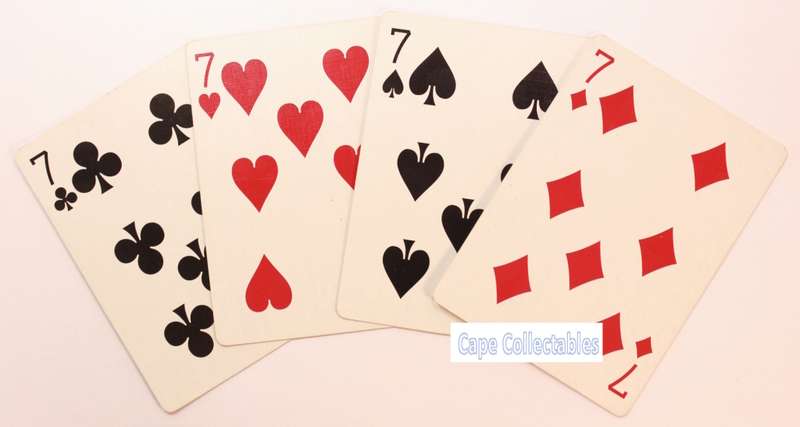 `Playing Cards, Lucky 7`s - Four Of A Kind` Original Digital Download Stock Photo