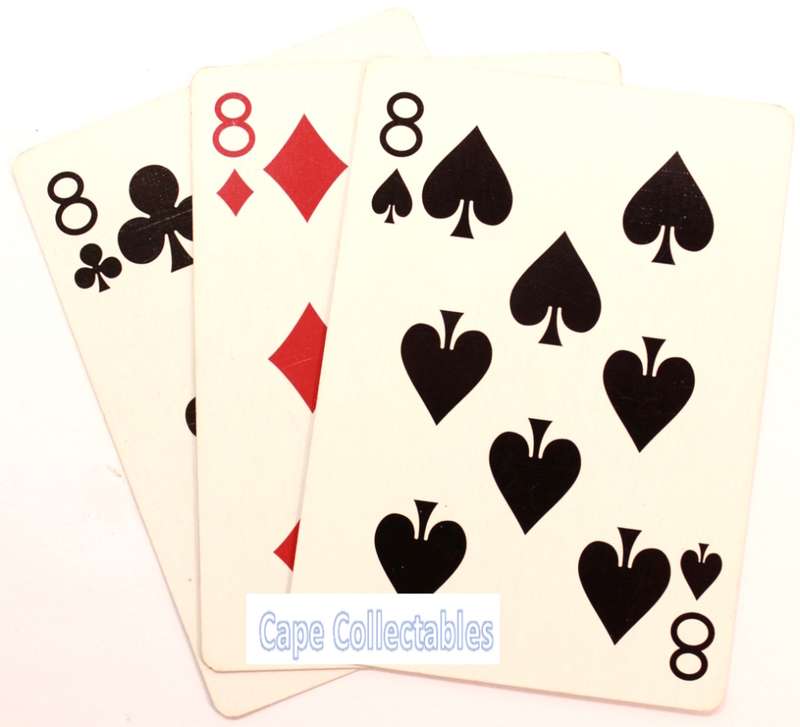 `Playing Cards: Trips, Three Of a Kind, Three Eights` Original Digital Download Stock Photo