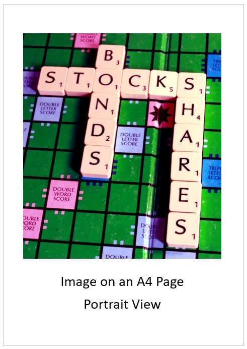 `Scrabble Board Words: Bonds, Stocks Shares` Original Digital Download Stock Photo