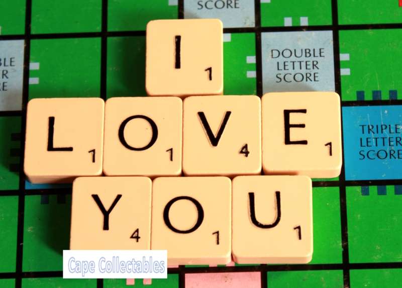 `Scrabble Board Words: I Love You` Original Digital Download Stock Photo