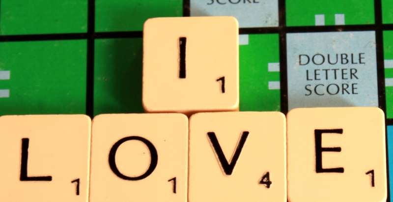 `Scrabble Board Words: I Love You` Original Digital Download Stock Photo
