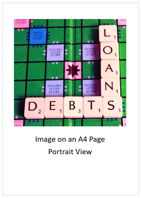 `Scrabble Board Words: Loans, Debts` Original Digital Download Stock Photo