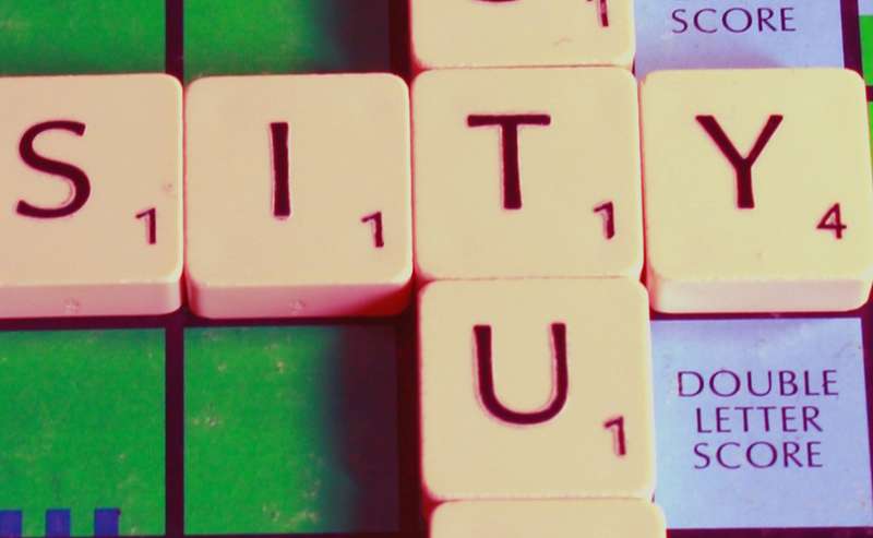 `Scrabble Board Words: University Study` Original Digital Download Stock Photo